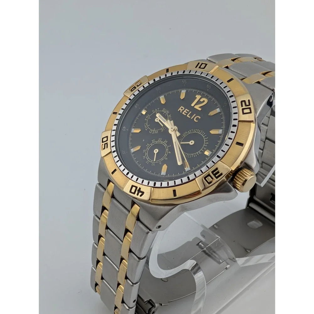 Relic Multifunction Watch Men 42mm‎ Case Two Tone 7.25